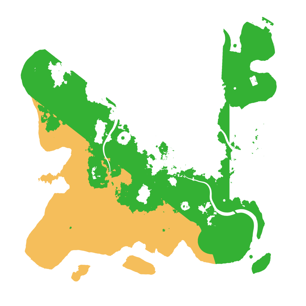 Biome Rust Map: Procedural Map, Size: 3500, Seed: 13485