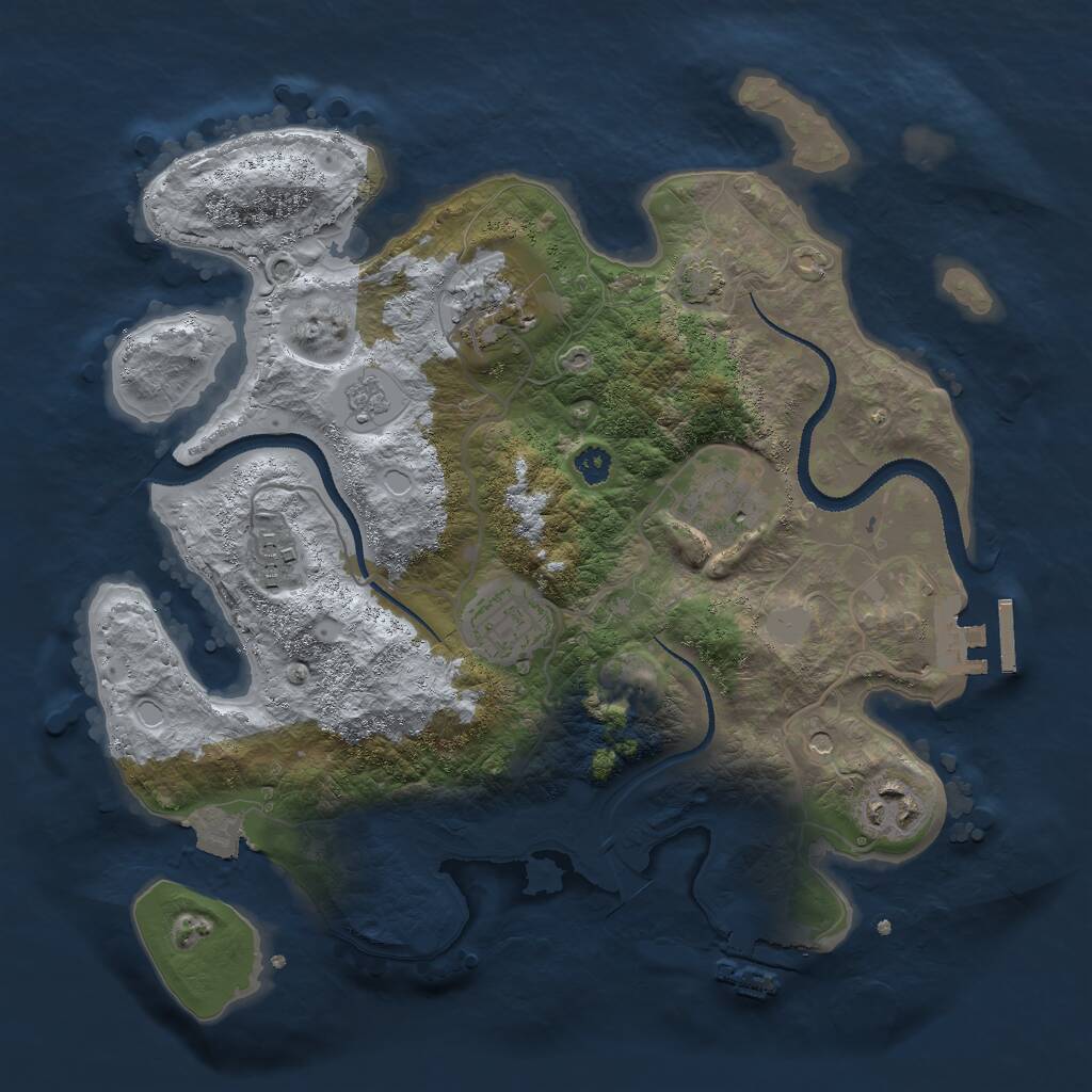Rust Map: Procedural Map, Size: 3000, Seed: 1122015453, 11 Monuments