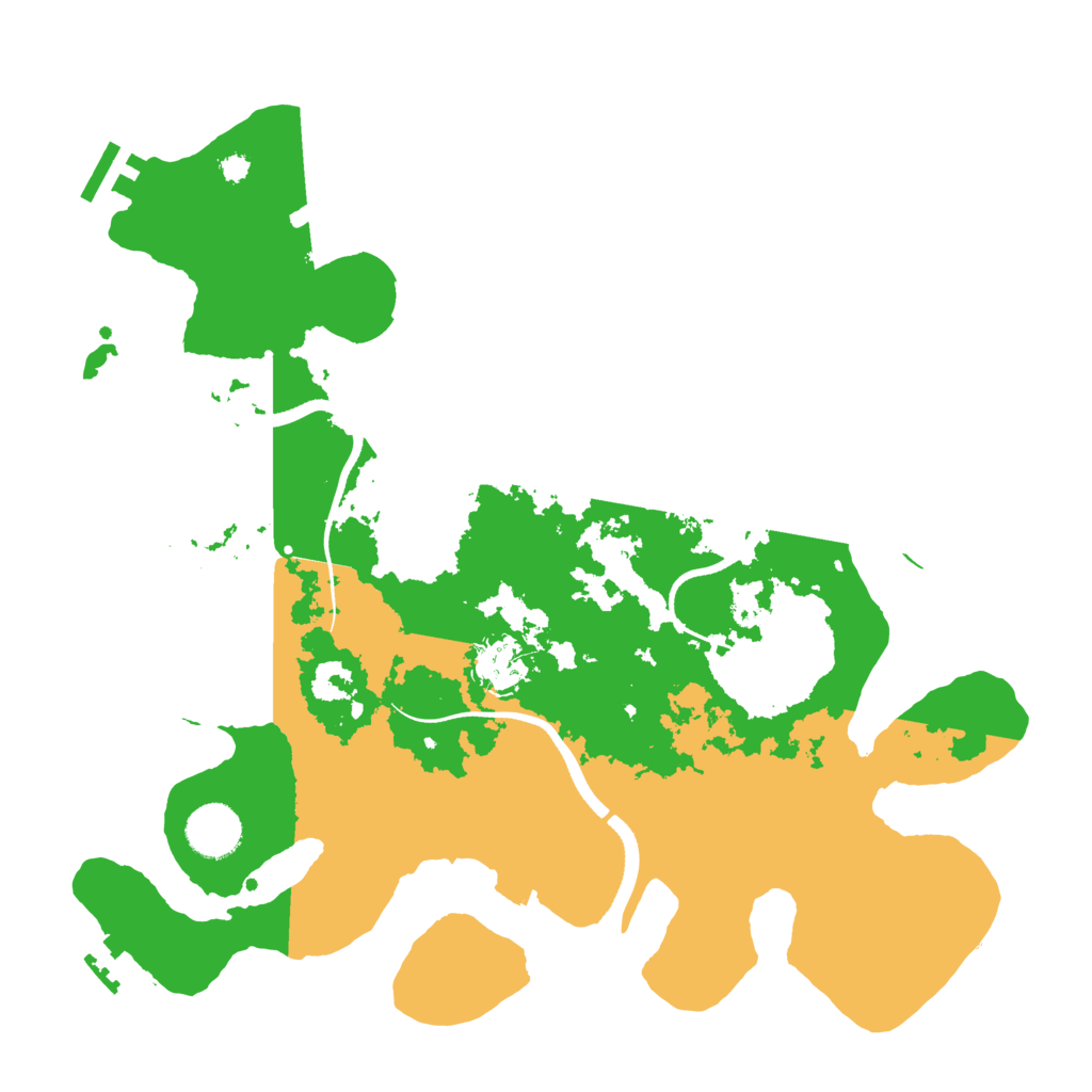 Biome Rust Map: Procedural Map, Size: 3500, Seed: 5185
