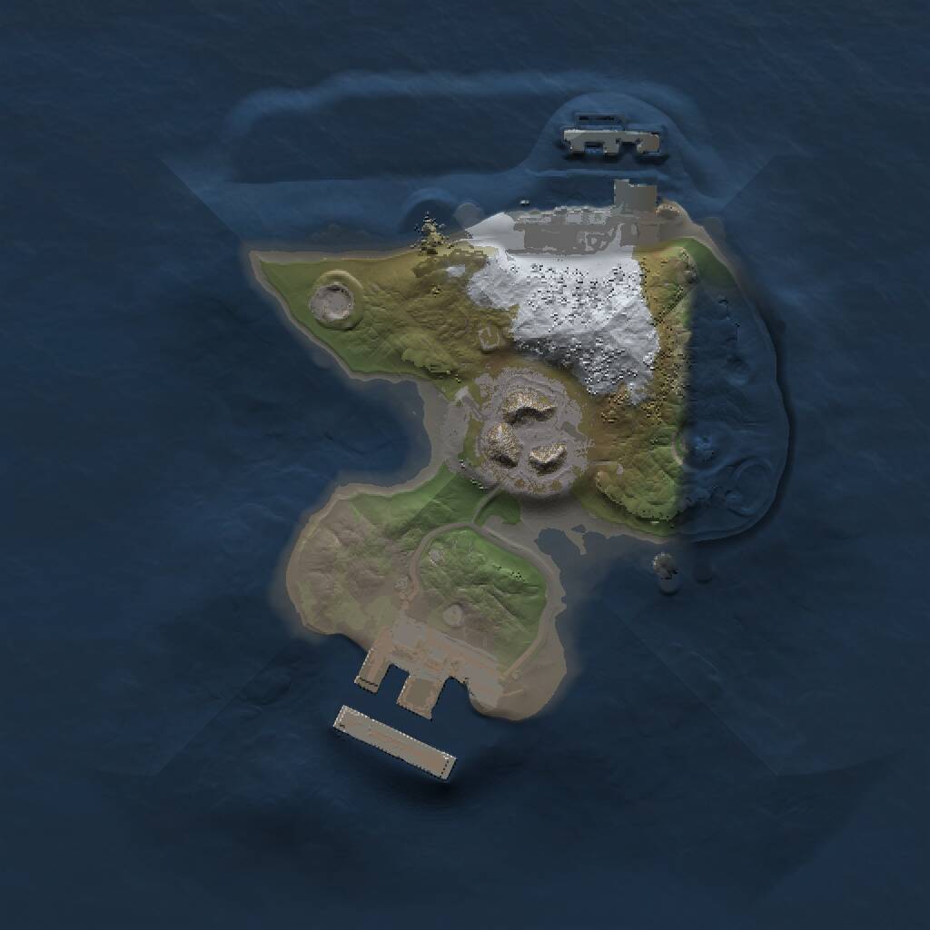 Rust Map: Procedural Map, Size: 1500, Seed: 651318389, 4 Monuments