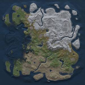 Thumbnail Rust Map: Procedural Map, Size: 5000, Seed: 778956, 17 Monuments