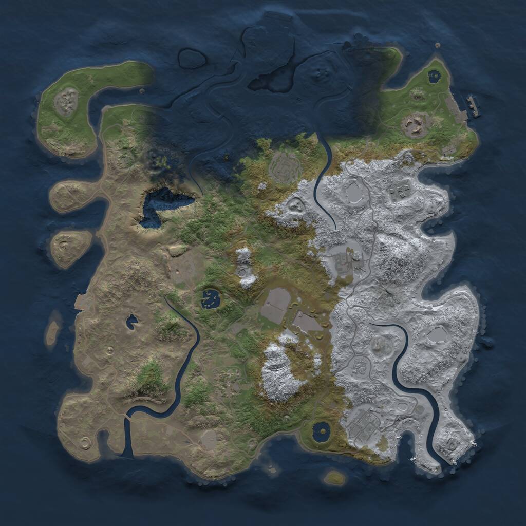 Rust Map: Procedural Map, Size: 4000, Seed: 679100, 15 Monuments