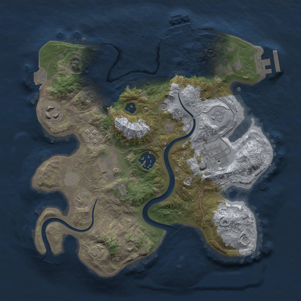 Rust Map: Procedural Map, Size: 2750, Seed: 289948294, 11 Monuments