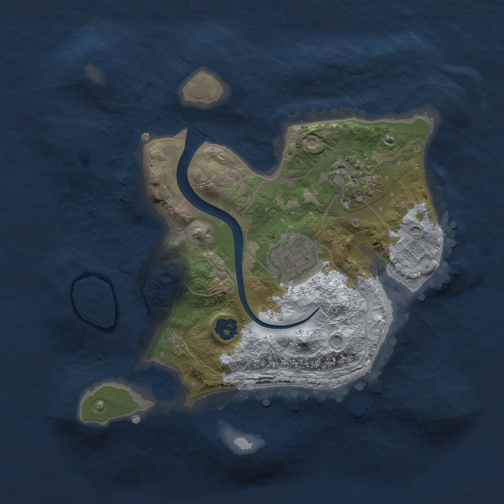 Rust Map: Procedural Map, Size: 2250, Seed: 838313806, 3 Monuments