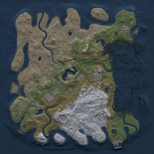 Thumbnail Rust Map: Procedural Map, Size: 4500, Seed: 97508113, 17 Monuments