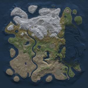 Thumbnail Rust Map: Procedural Map, Size: 4000, Seed: 1278322966, 13 Monuments