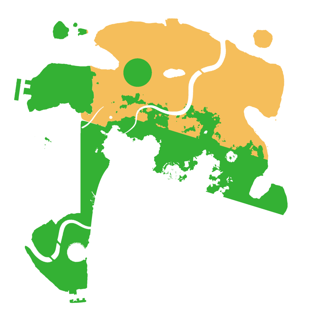 Biome Rust Map: Procedural Map, Size: 3000, Seed: 12421451