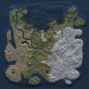 Thumbnail Rust Map: Procedural Map, Size: 4000, Seed: 1535470033, 17 Monuments