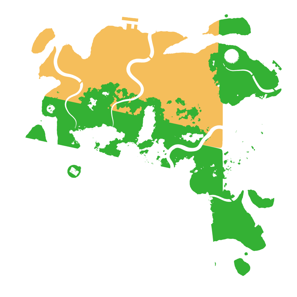 Biome Rust Map: Procedural Map, Size: 3700, Seed: 748512
