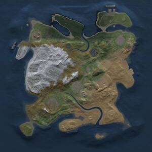 Thumbnail Rust Map: Procedural Map, Size: 3000, Seed: 985054074, 15 Monuments
