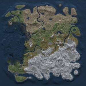 Thumbnail Rust Map: Procedural Map, Size: 4500, Seed: 1399316324, 17 Monuments