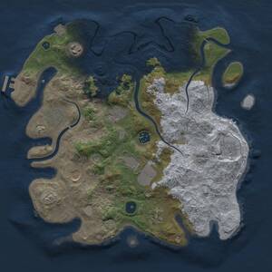 Thumbnail Rust Map: Procedural Map, Size: 3500, Seed: 822191967, 15 Monuments
