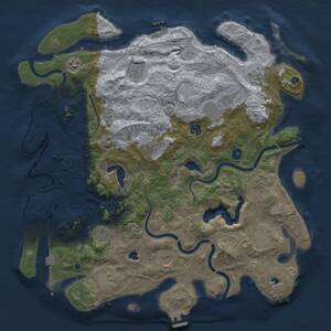 Thumbnail Rust Map: Procedural Map, Size: 4500, Seed: 410643446, 17 Monuments