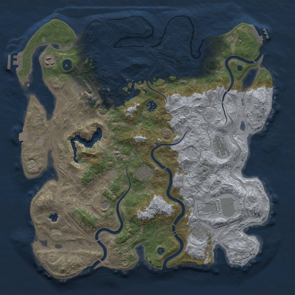 Rust Map: Procedural Map, Size: 4250, Seed: 199345742, 15 Monuments