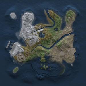 Thumbnail Rust Map: Procedural Map, Size: 2250, Seed: 837344486, 7 Monuments