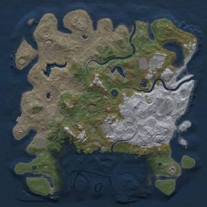 Thumbnail Rust Map: Procedural Map, Size: 4500, Seed: 885380567, 16 Monuments