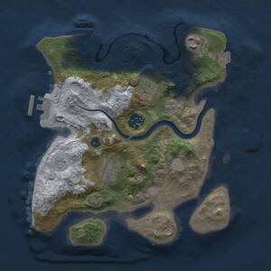 Thumbnail Rust Map: Procedural Map, Size: 2700, Seed: 627166099, 11 Monuments