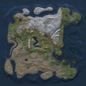 Thumbnail Rust Map: Procedural Map, Size: 4000, Seed: 51012533, 16 Monuments