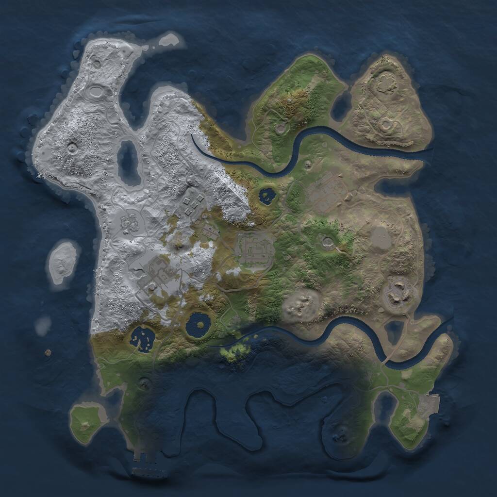 Rust Map: Procedural Map, Size: 3000, Seed: 1339, 11 Monuments