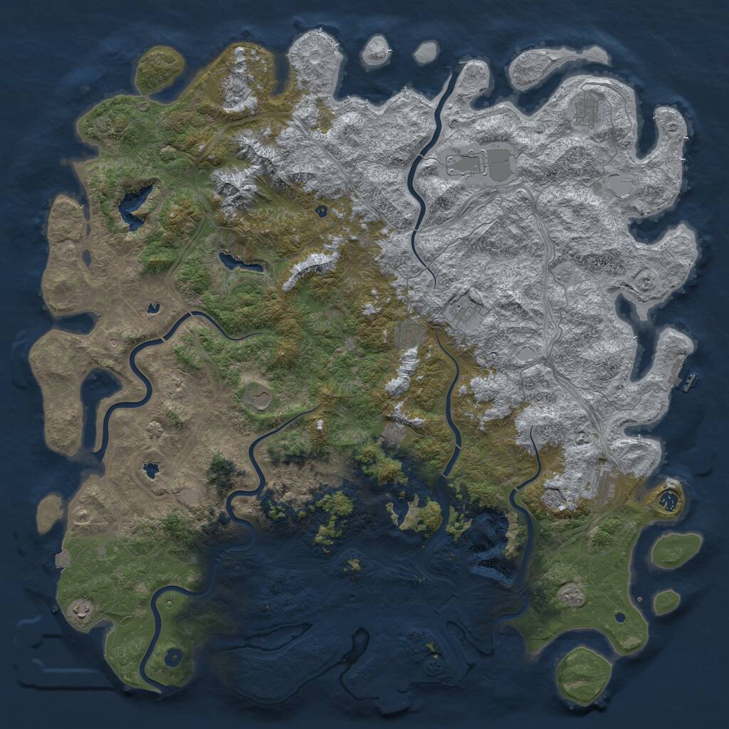 Rust Map: Procedural Map, Size: 6000, Seed: 20260520, 17 Monuments