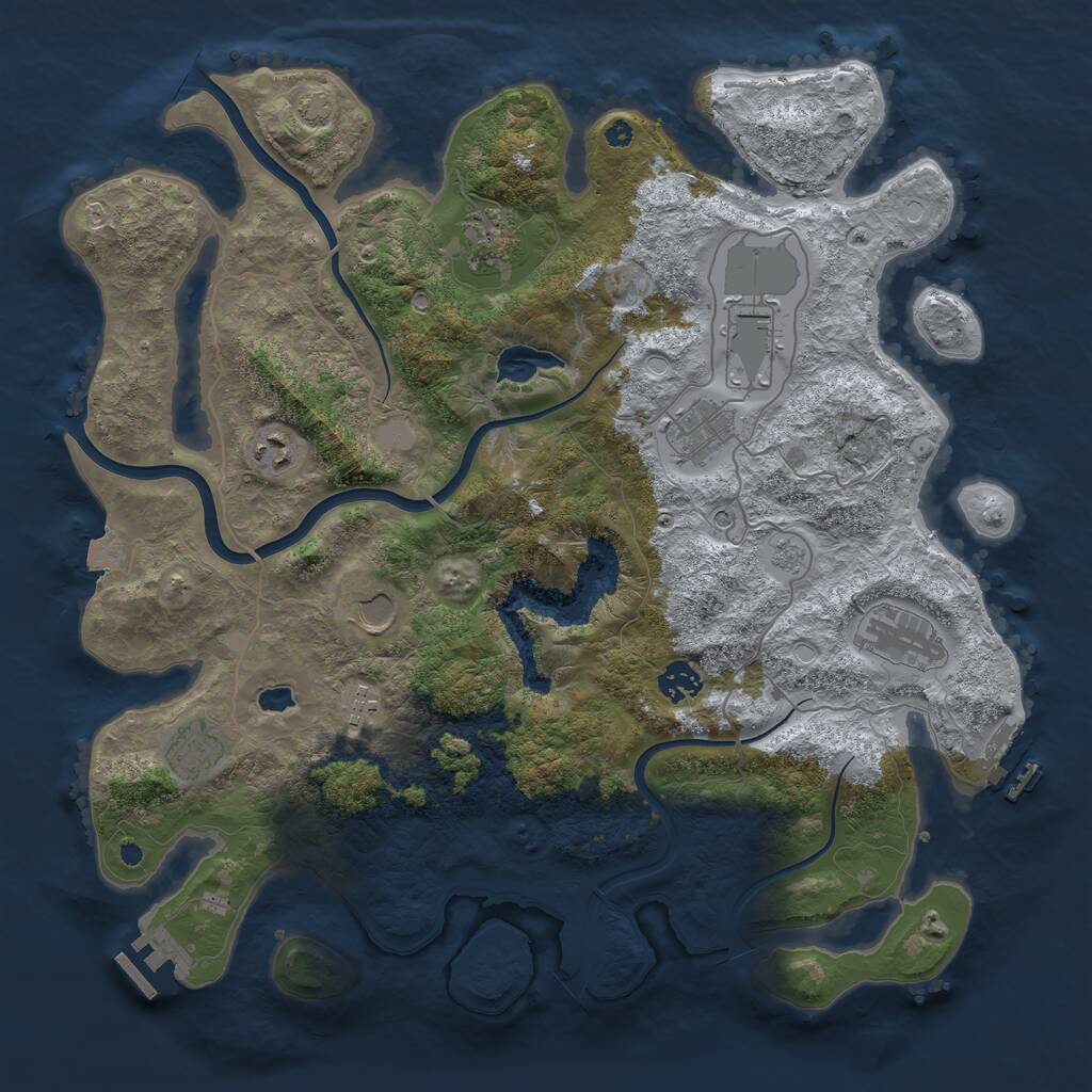 Rust Map: Procedural Map, Size: 4000, Seed: 1518297039, 15 Monuments