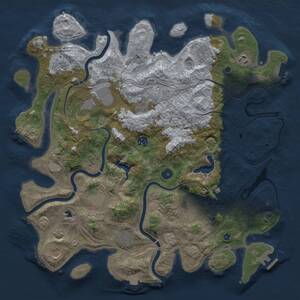 Thumbnail Rust Map: Procedural Map, Size: 4250, Seed: 45397844, 17 Monuments