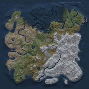 Thumbnail Rust Map: Procedural Map, Size: 4250, Seed: 2135927858, 16 Monuments