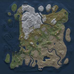 Thumbnail Rust Map: Procedural Map, Size: 4300, Seed: 5554883, 16 Monuments