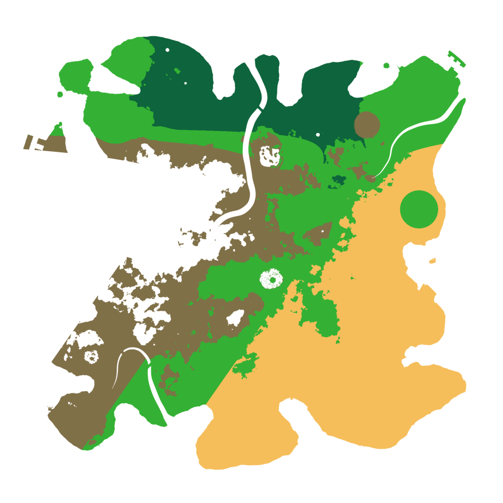 Biome Rust Map: Procedural Map, Size: 3500, Seed: 734332898