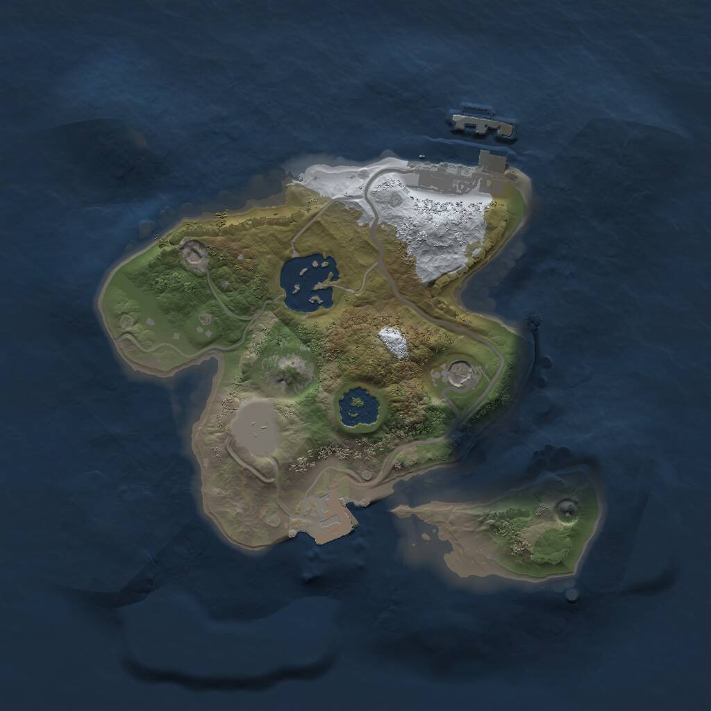 Rust Map: Procedural Map, Size: 1800, Seed: 679658856, 4 Monuments