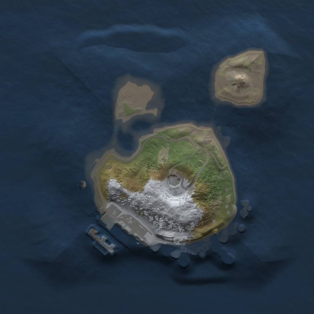 Rust Map: Procedural Map, Size: 1500, Seed: 846652, 3 Monuments