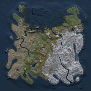 Thumbnail Rust Map: Procedural Map, Size: 4000, Seed: 618216151, 15 Monuments