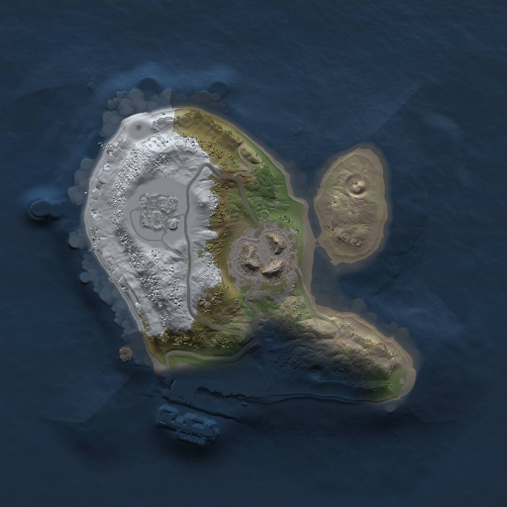 Rust Map: Procedural Map, Size: 1450, Seed: 108366508, 4 Monuments