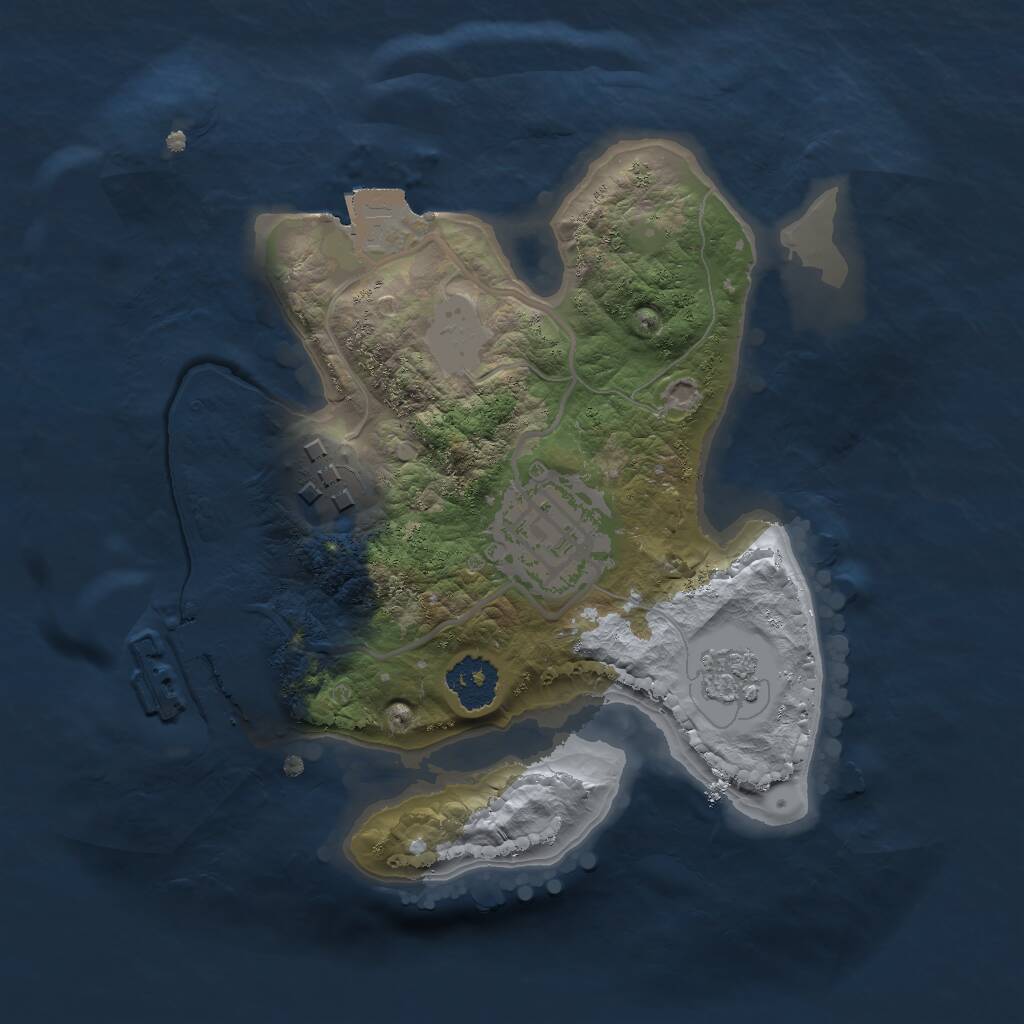 Rust Map: Procedural Map, Size: 2000, Seed: 773064978, 5 Monuments