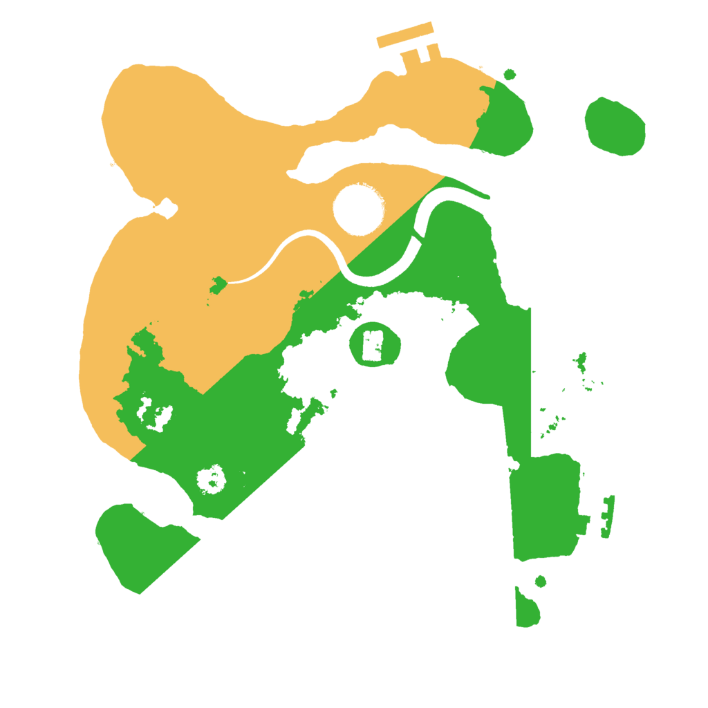 Biome Rust Map: Procedural Map, Size: 2500, Seed: 1098345459