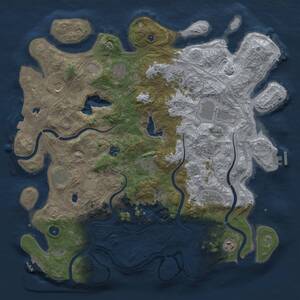 Thumbnail Rust Map: Procedural Map, Size: 4500, Seed: 44501, 17 Monuments