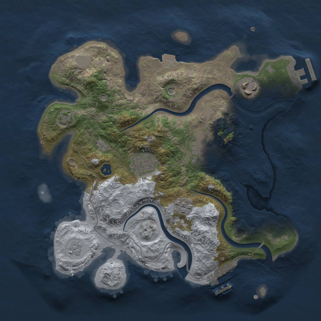 Rust Map: Procedural Map, Size: 2800, Seed: 49095000, 10 Monuments