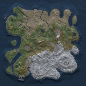 Thumbnail Rust Map: Procedural Map, Size: 3500, Seed: 1985, 14 Monuments