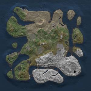 Thumbnail Rust Map: Procedural Map, Size: 3500, Seed: 1985, 16 Monuments