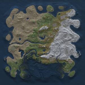 Thumbnail Rust Map: Procedural Map, Size: 4500, Seed: 236375194, 17 Monuments