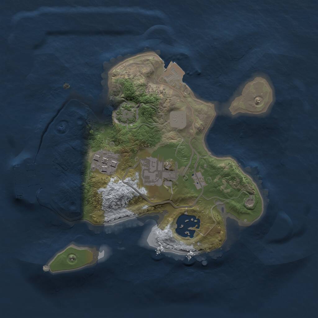 Rust Map: Procedural Map, Size: 2000, Seed: 67676, 6 Monuments