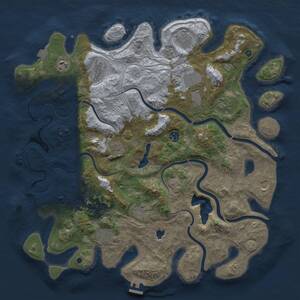 Thumbnail Rust Map: Procedural Map, Size: 4350, Seed: 99887, 17 Monuments