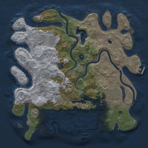 Thumbnail Rust Map: Procedural Map, Size: 4000, Seed: 1234234, 14 Monuments