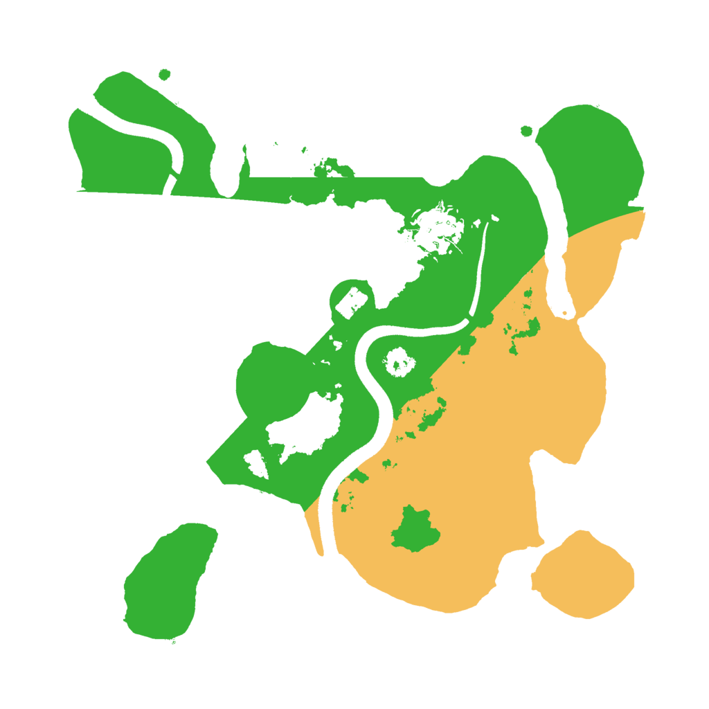 Biome Rust Map: Procedural Map, Size: 2500, Seed: 277760