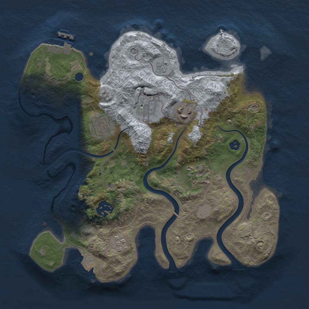 Rust Map: Procedural Map, Size: 2930, Seed: 1, 11 Monuments