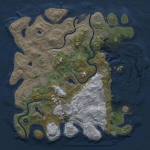 Thumbnail Rust Map: Procedural Map, Size: 4500, Seed: 459548790, 17 Monuments