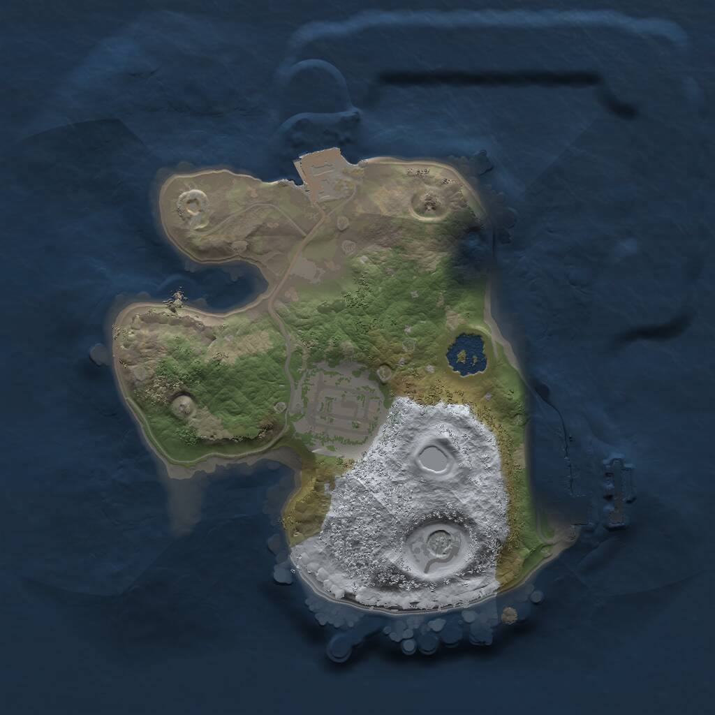 Rust Map: Procedural Map, Size: 1750, Seed: 1965219679, 4 Monuments