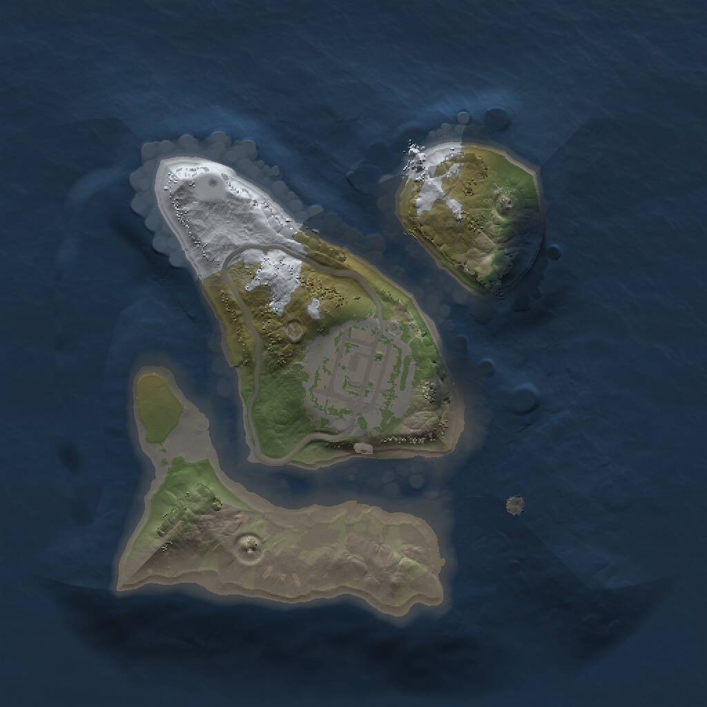 Rust Map: Procedural Map, Size: 1500, Seed: 374797870, 2 Monuments