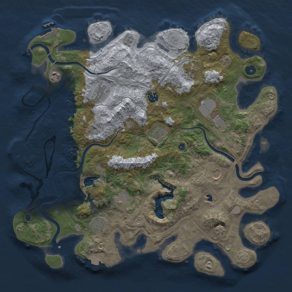 Rust Map: Procedural Map, Size: 4250, Seed: 197, 16 Monuments