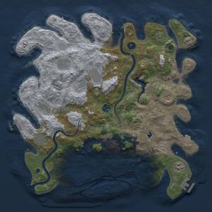 Thumbnail Rust Map: Procedural Map, Size: 4000, Seed: 78945614, 15 Monuments